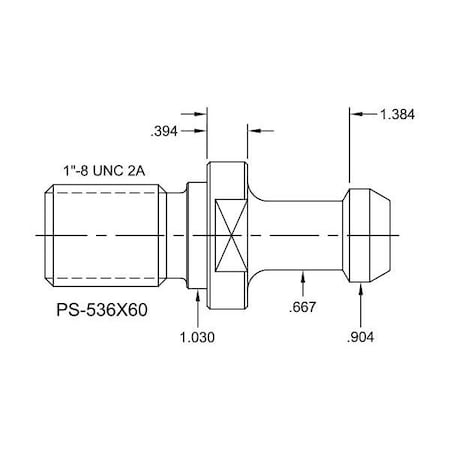 Tj Davies Co Solid Retention Knob PS-536X60
